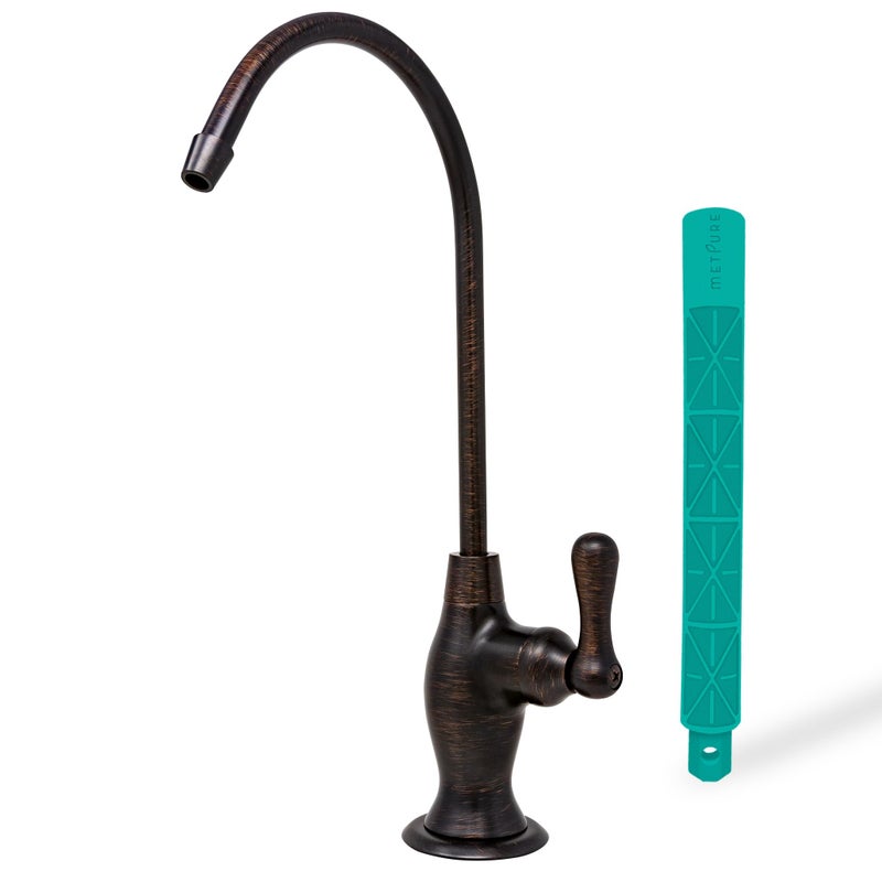 Metpure Non-airgap NSF Certified RO Faucet Reverse Osmosis Drinking Water Filtration System Water Dispenser Spout (Venetian Bronze). Vase Style with Faucet Wrench. - Image 1
